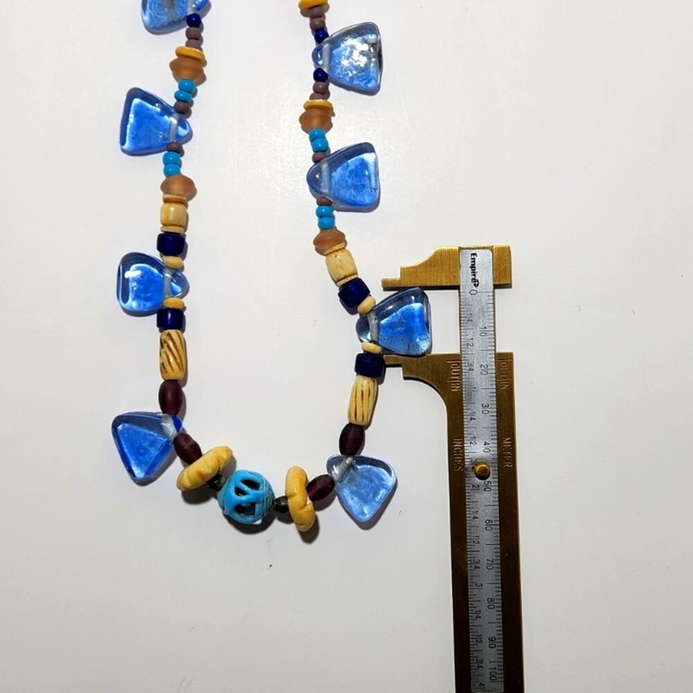 Aqua Blue Boho Necklace | Pre-Owned - Picture 5 of 6